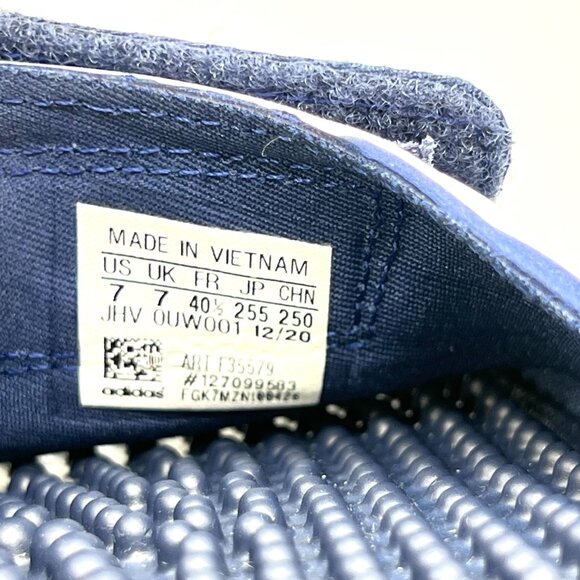 Adidas Unisex Adissage Navy Blue And White Slip On‎ Slides Sandals Shoes - Picture 12 of 12